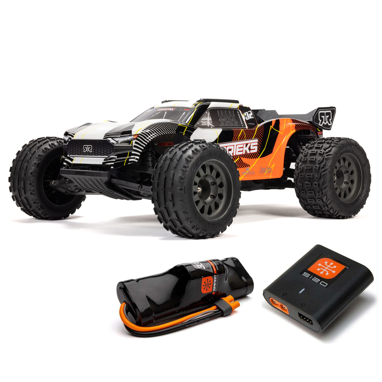 1:10 VORTEKS 2WD RTR Brushed Stadium Truck (Battery & Charger Included), Orange&Purple