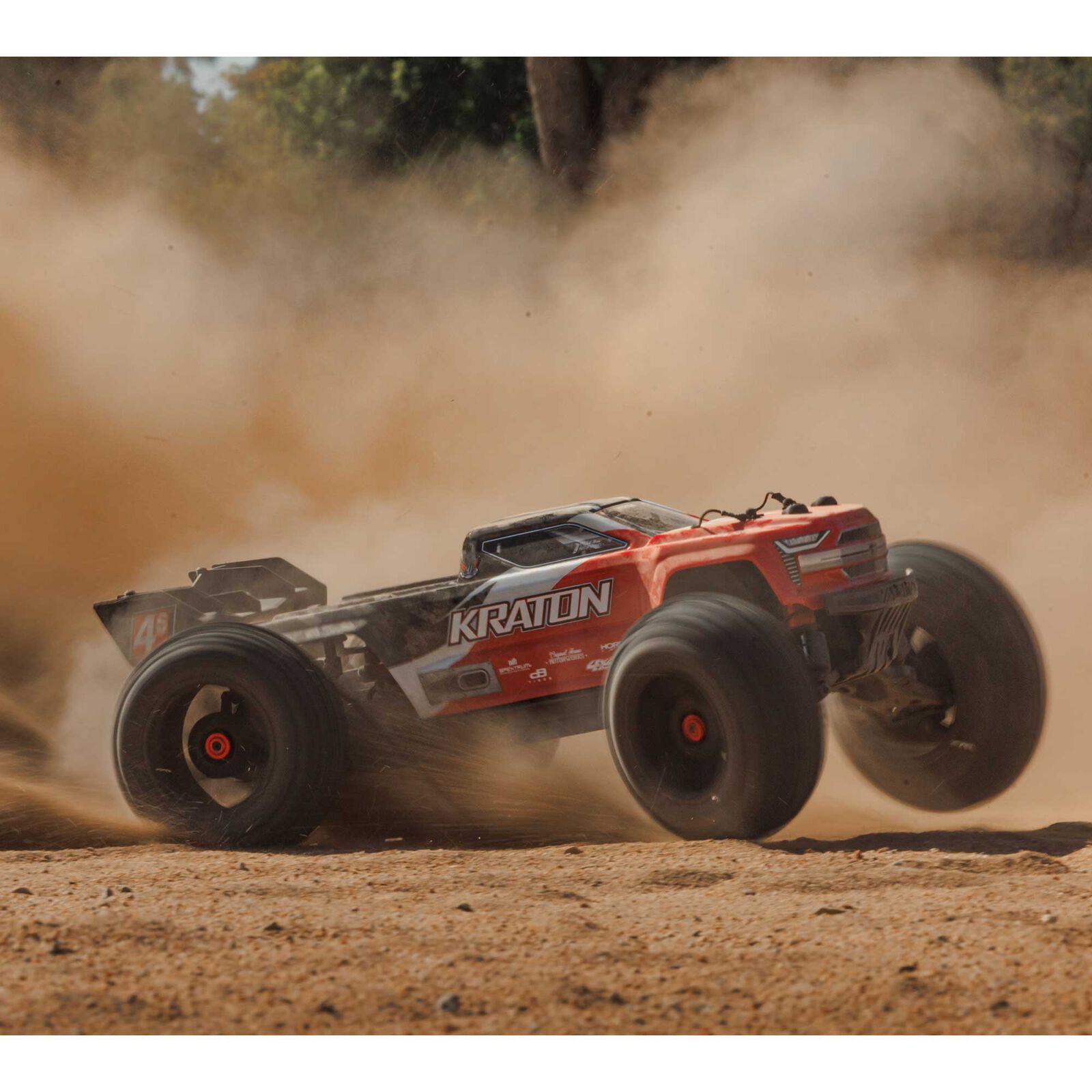 Arrma 1/18 In Stock 1/10 KRATON 4S 4X4 RTR Brushless Speed Truck, Red（Ships within 5-7 days）