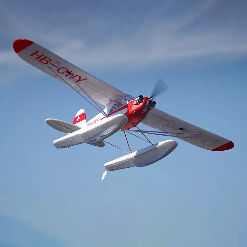 FMS Piper J-3 Cub w/Floats 1400mm V4 PNP w/Reflex V2-HOBBY ZONE